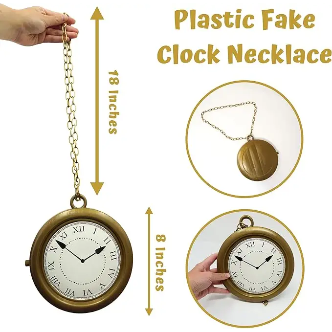 4E’s Novelty Wonderland Bunny Costume Accessories – Top Hat Rabbit Ears Gloves & Clock - Costume Accessories