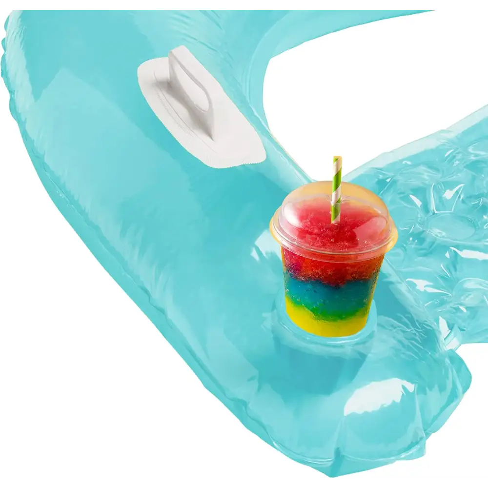 4Eโs Novlety 2 Pack Inflatable Pool Chair Float with Drink & Phone Holder โ Ultimate Relaxation for Adults