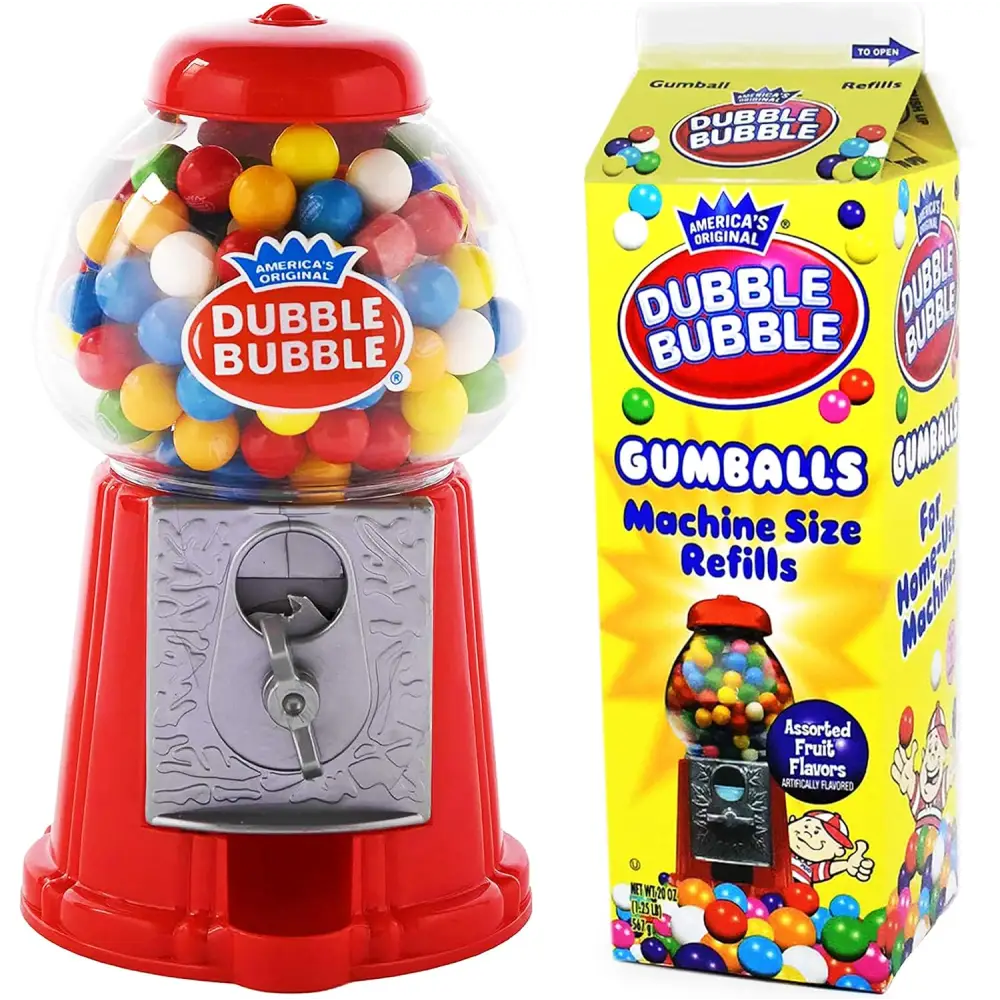 4E’s Novlety Classic Red Gumball Machine – Kid’s Toy Bank & Candy Dispenser Gumball Machine Toy Bullet Points: