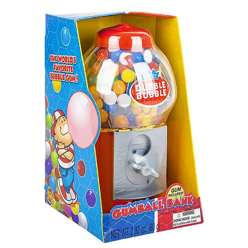 4E’s Novlety Classic Red Gumball Machine – Kid’s Toy Bank & Candy Dispenser Gumball Machine Toy Bullet Points: