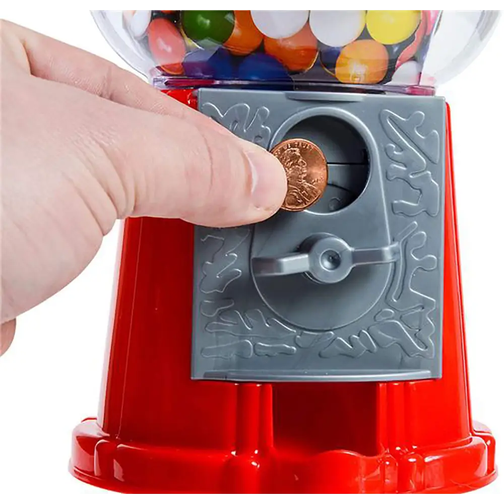 4E’s Novlety Classic Red Gumball Machine – Kid’s Toy Bank & Candy Dispenser Gumball Machine Toy Bullet Points: