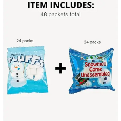 50 Packets Mini Marshmallows - Individually Wrapped Marshmallows Packets for Hot Chocolate Toppers