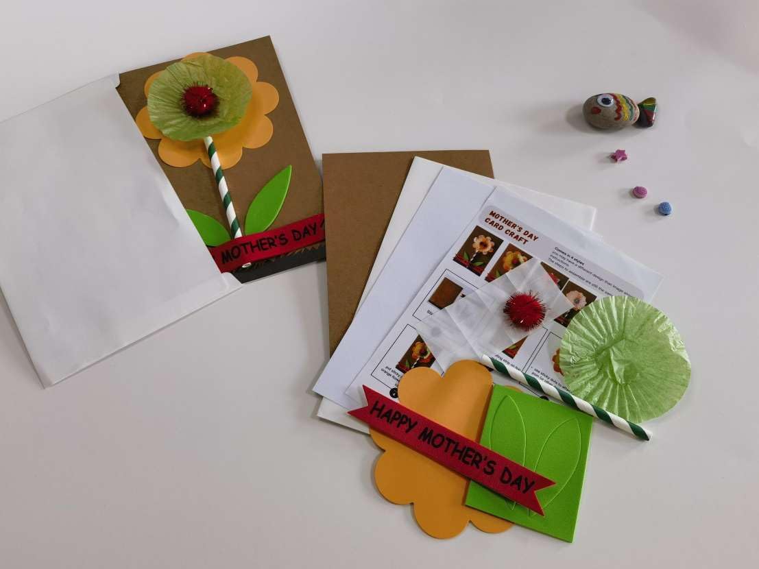 4E's Novelty Mother's Day Card Craft Kit for Kids – 12 Pack DIY