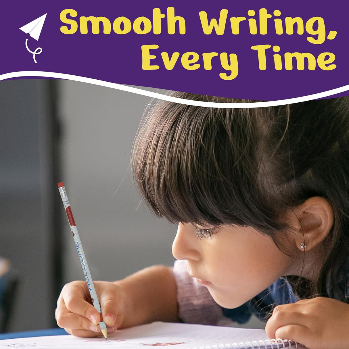 4E's Novelty 32 Pack Welcome Back Pencils, Motivational Pencils for Kids