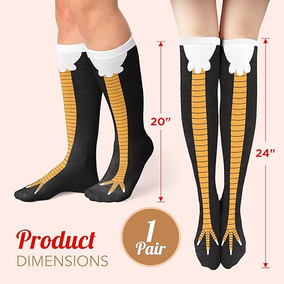 4E's Novelty Funny Chicken Feet Socks for Women & Men