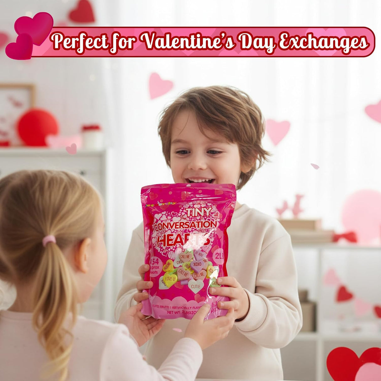 4E's Novelty Valentines Conversation Hearts Candy
