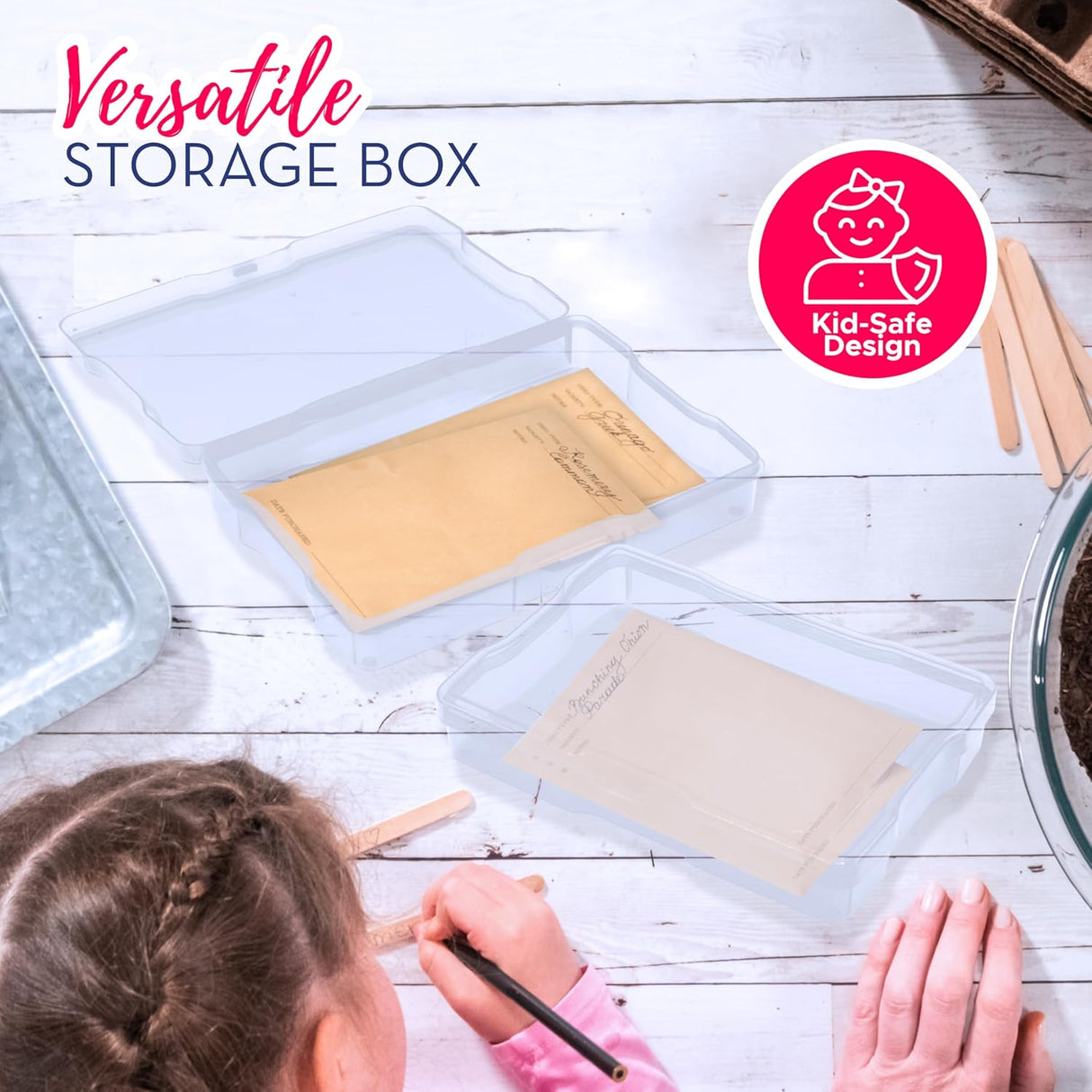 4E's Novelty 16 Pack Clear Photo Storage Box with 4x6 Photo Cases