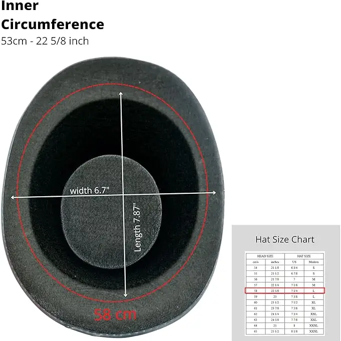 6โโ Black Felt Top Hat - Magician or Snowman Costume Accessory - Costume Accessories