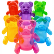 6 Pack Inflatable Gummy Bears Huge 24" - Great for Birthday Party Decorations, Unique Pool Toys for Kids