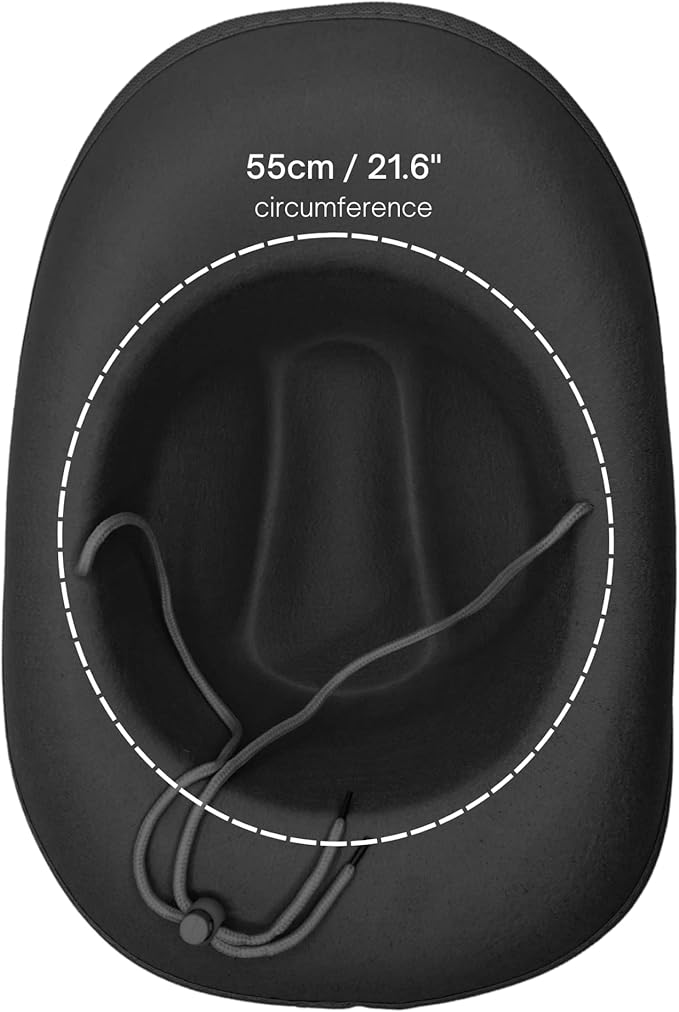 4E's Novelty 2 Pack Black Cowboy Hat – Kids Felt Cowgirl Hats for Boys, Girls, Teens