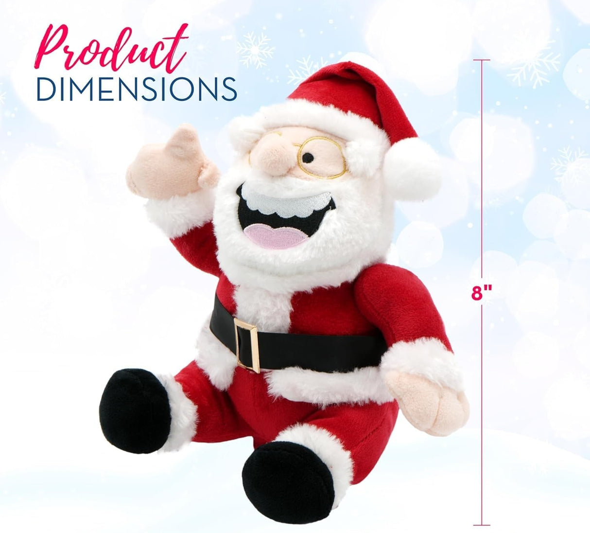 4E's Novelty Farting Santa Claus "Pull My Finger" - Ideal Naughty Santa Farting Gag Gifts