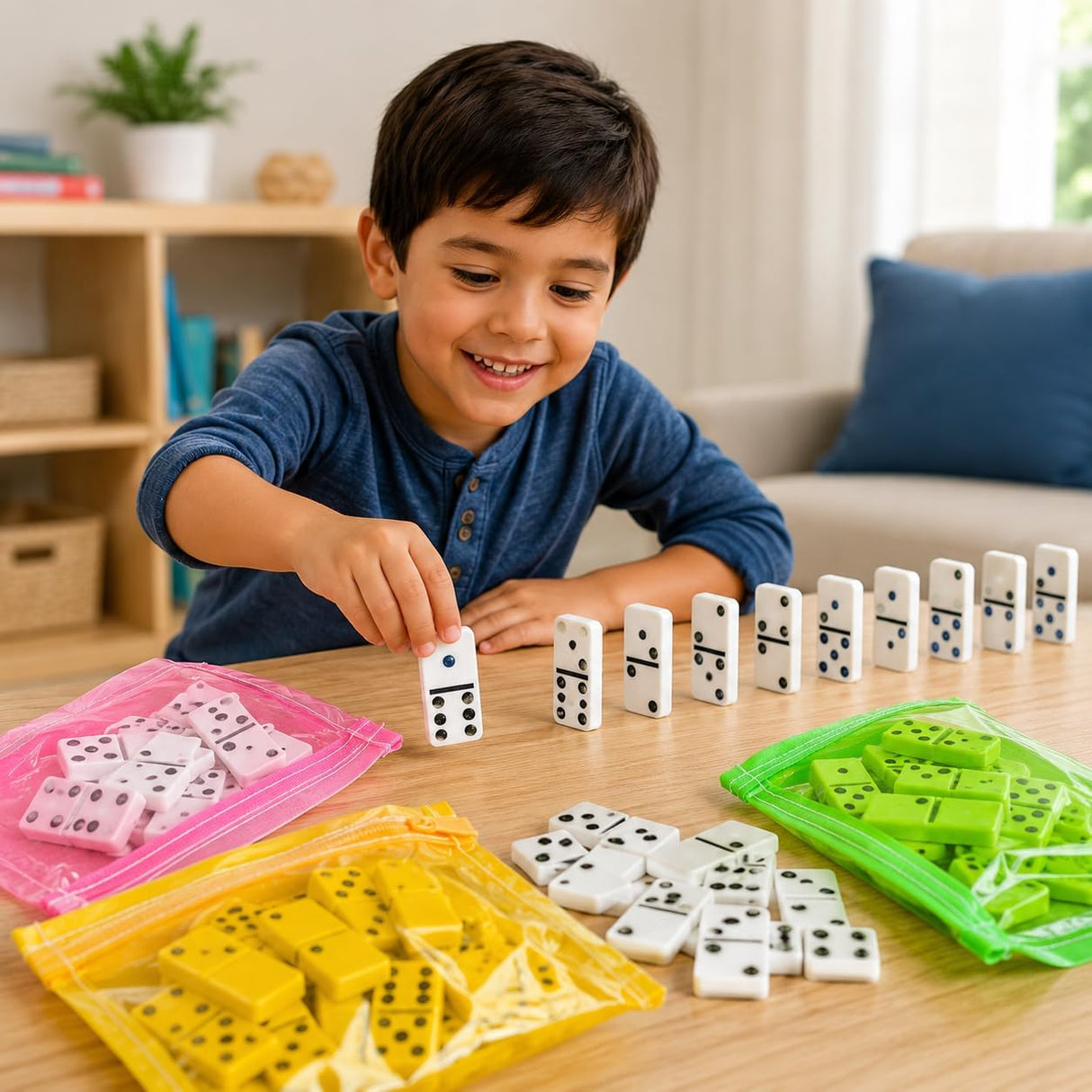 4E's Novelty 12 Pack Mini Dominoes Set Bulk Dominoes