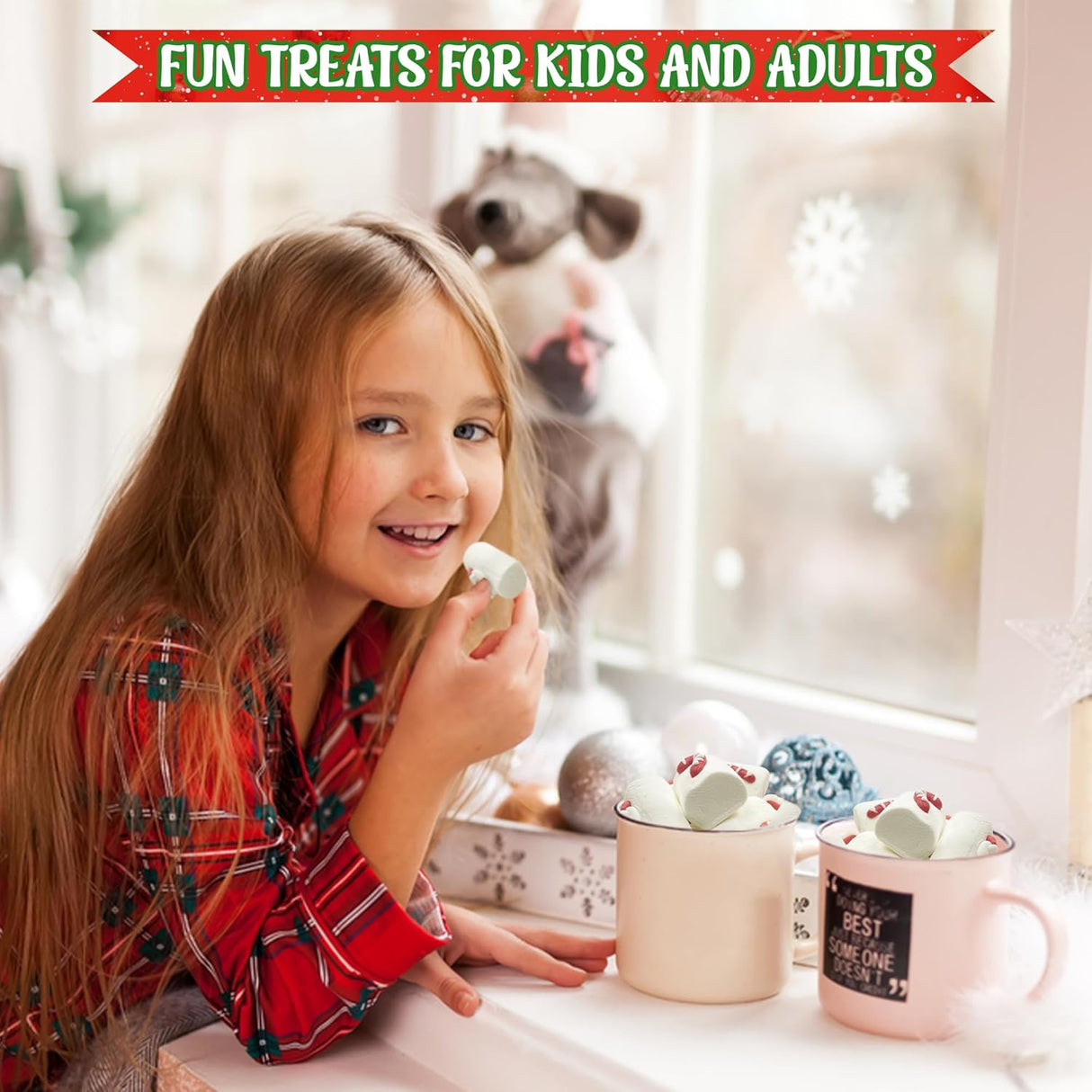 4E's Novelty 16 Pcs Christmas Marshmallows - Christmas Tree Shaped Marshmallows