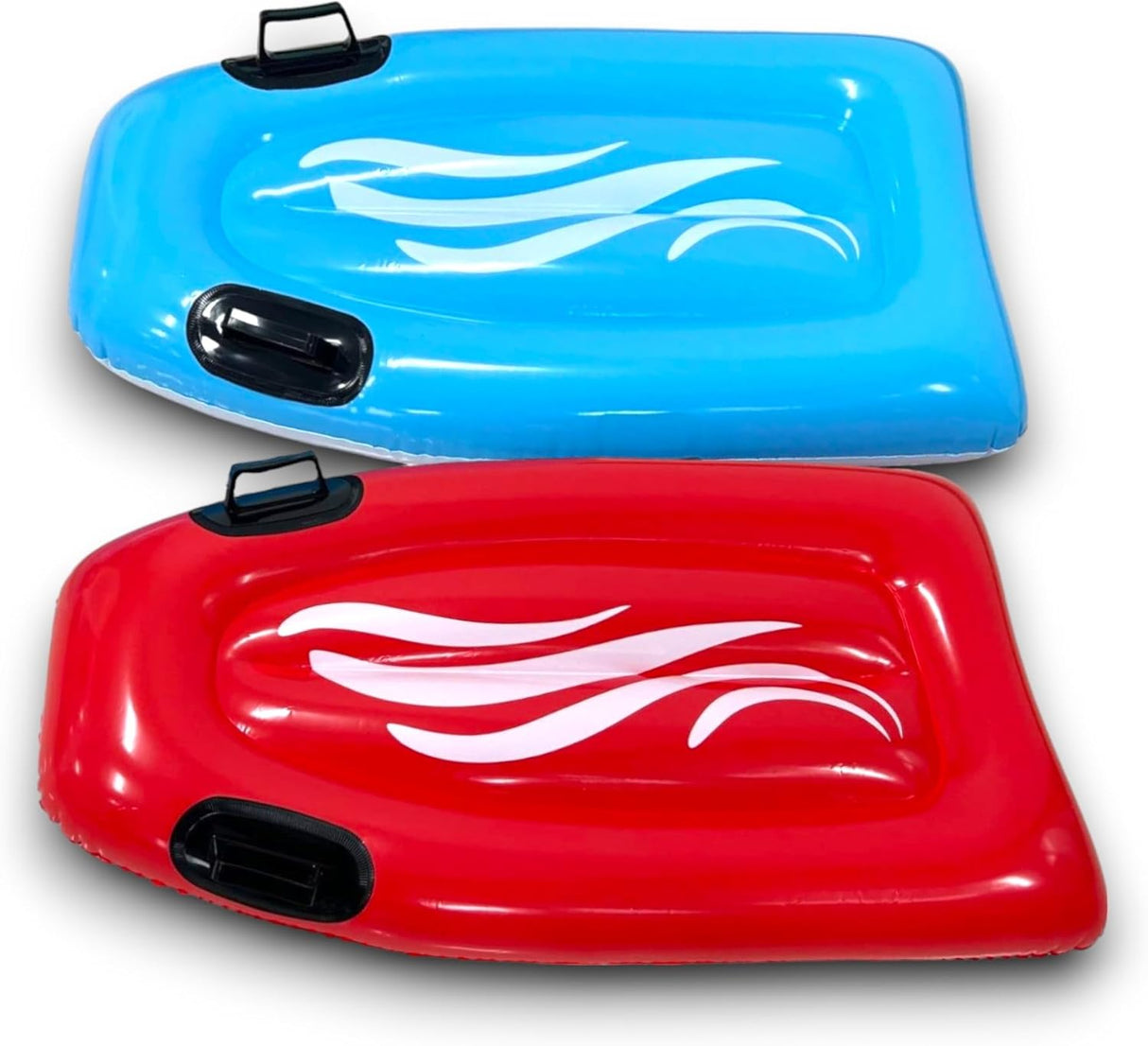 4E's Novelty 2 Pack Inflatable Body Boards with Handles – Perfect for Beach, Pool & Backyard Water Slides