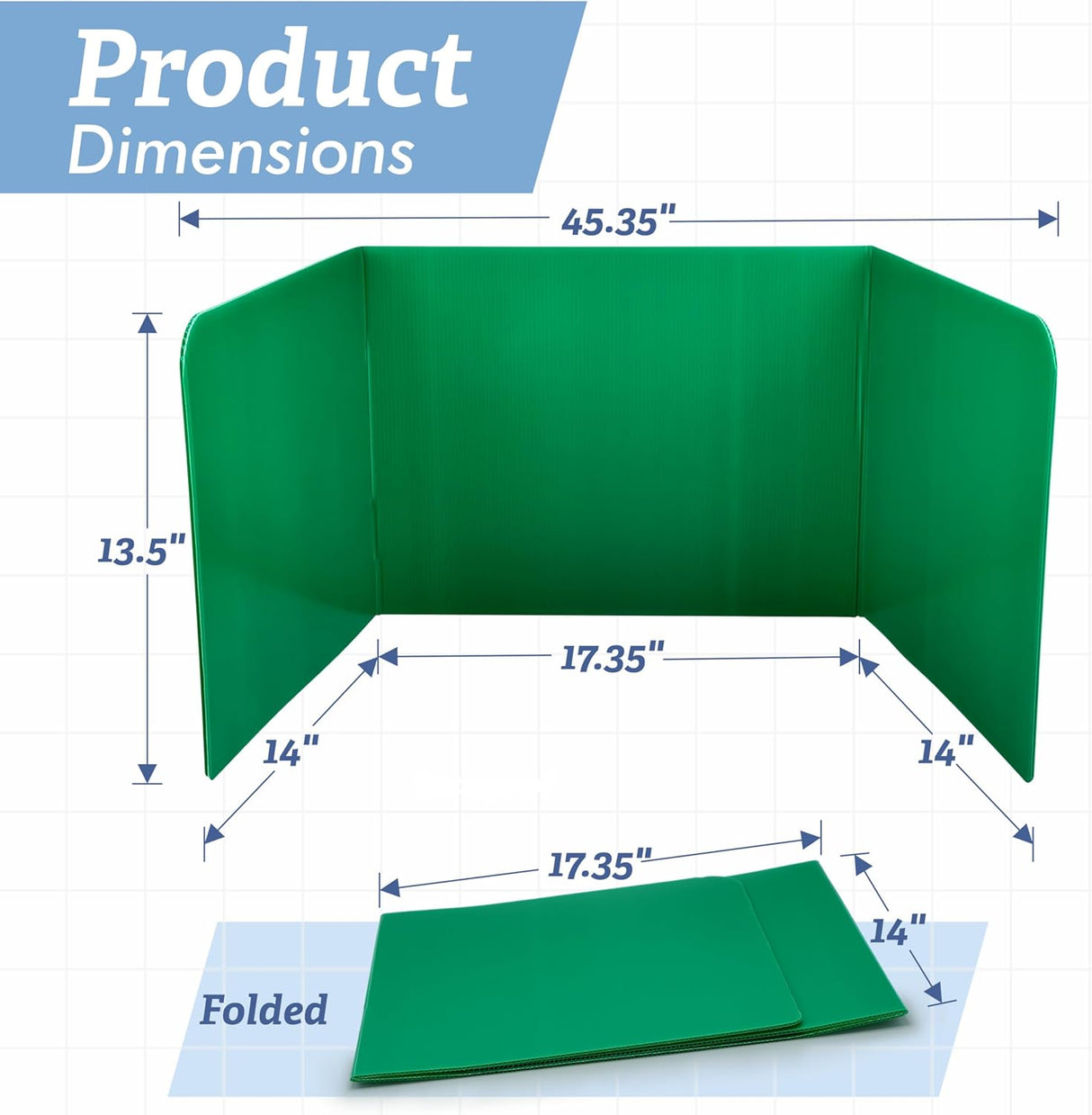 4E's Novelty Plastic Desk Dividers for Students - Pack of 20