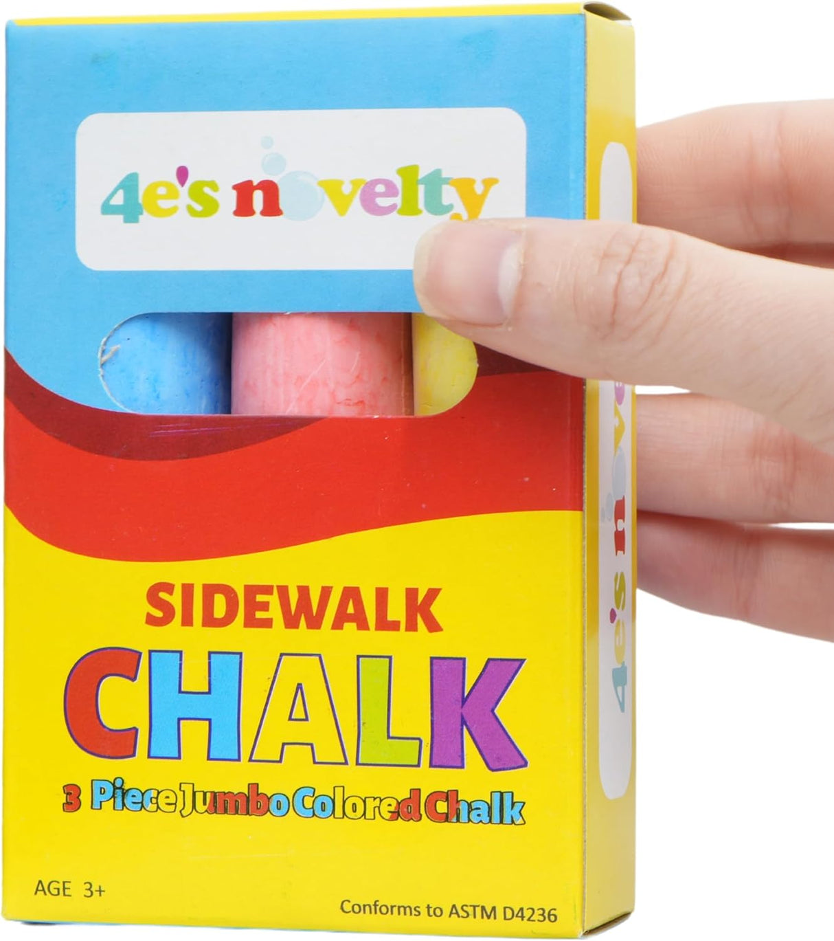 4E’s Novelty 12 Boxes Jumbo Sidewalk Chalk – Party Favors for Kids