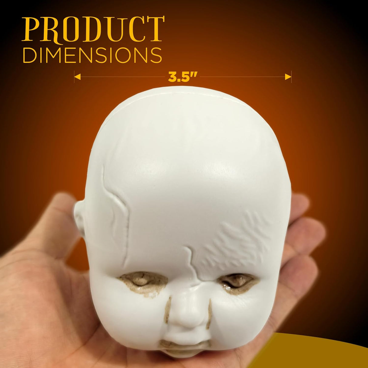 4E's Novelty Doll Heads Halloween Decorations, 12 Pcs Baby Doll Heads in Mesh Bag, 3.5" Baby Doll Heads for Halloween Perfect Decor