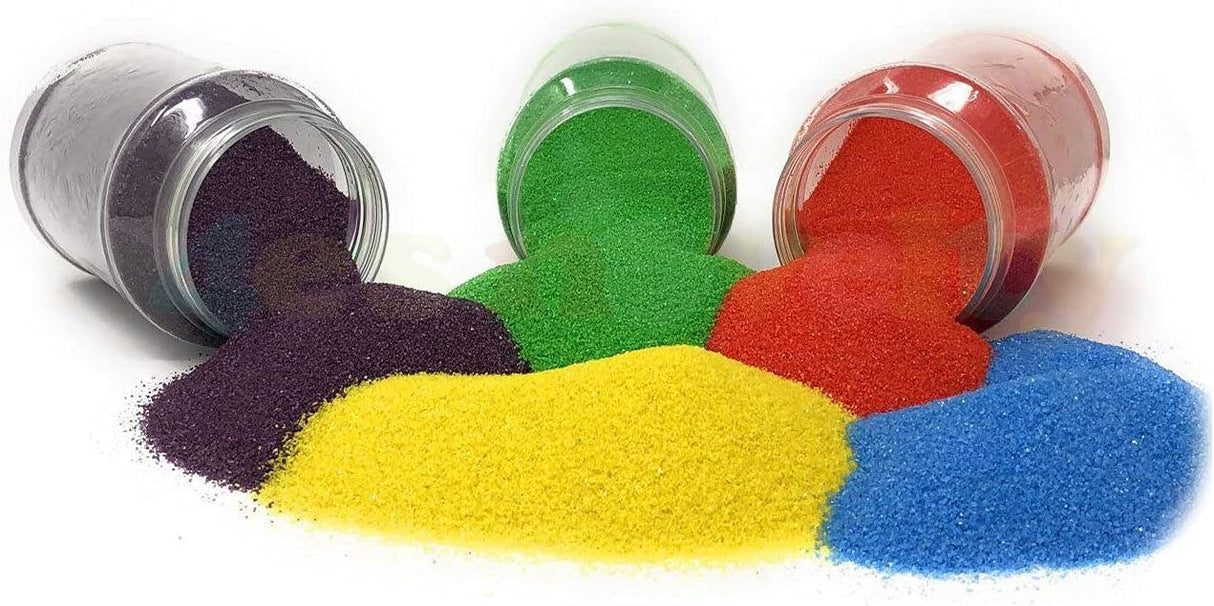4E's Novelty 16.5 Pound Colored Sand for Crafts, 12 Sand Art Colors