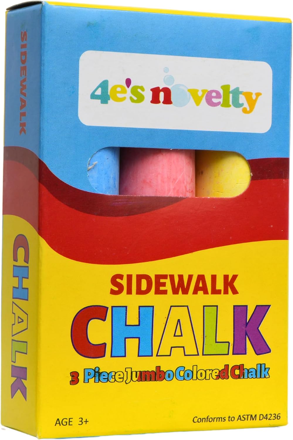 4E’s Novelty 12 Boxes Jumbo Sidewalk Chalk – Party Favors for Kids