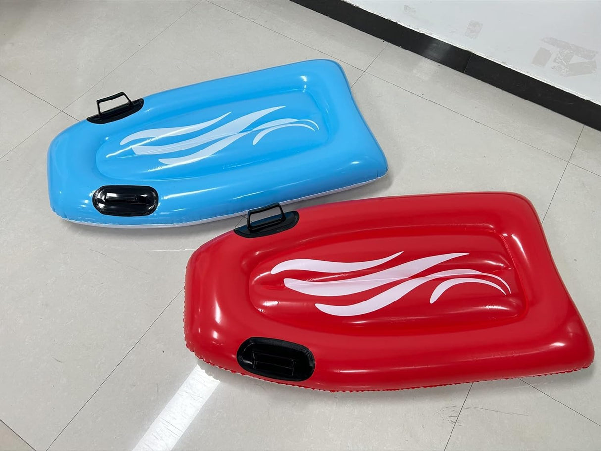 4E's Novelty 2 Pack Inflatable Body Boards with Handles – Perfect for Beach, Pool & Backyard Water Slides