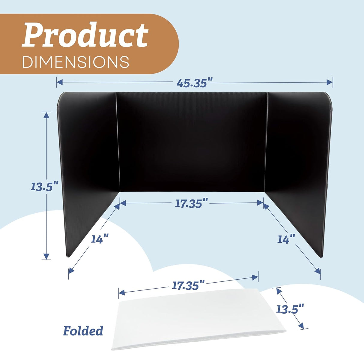 4E's Novelty Plastic Desk Dividers for Students - Pack of 4