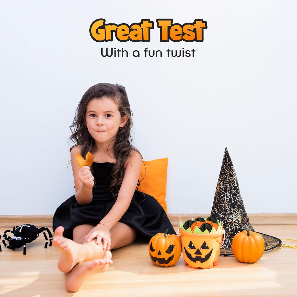 4E's Novelty Halloween Fortune Cookies Bulk - 50 Individually Wrapped Vanilla Cookie