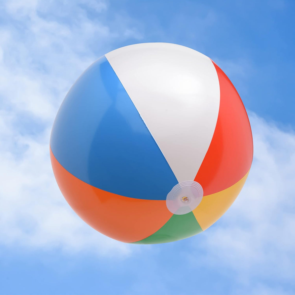 4E's Novelty 3 Pack Inflatable Beach Balls – 24" Classic Rainbow Pool Balls for Swimming Pool Fun