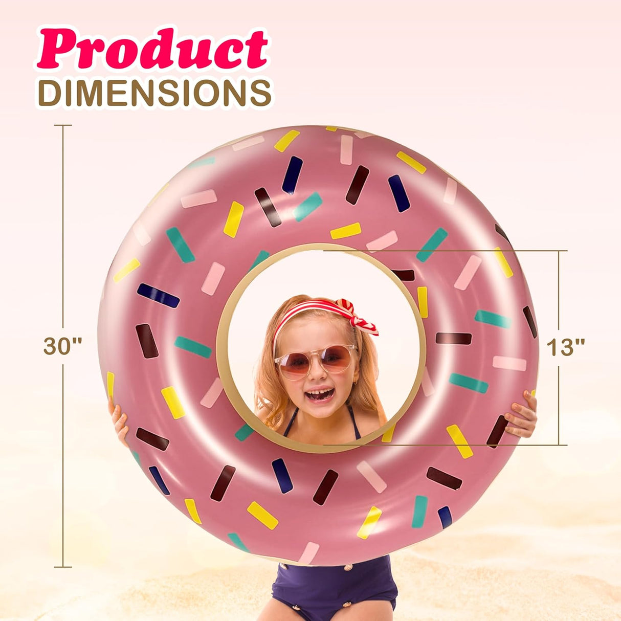 4e's Novelty 4-Pack Pool Donut Floats 30" Swim Rings