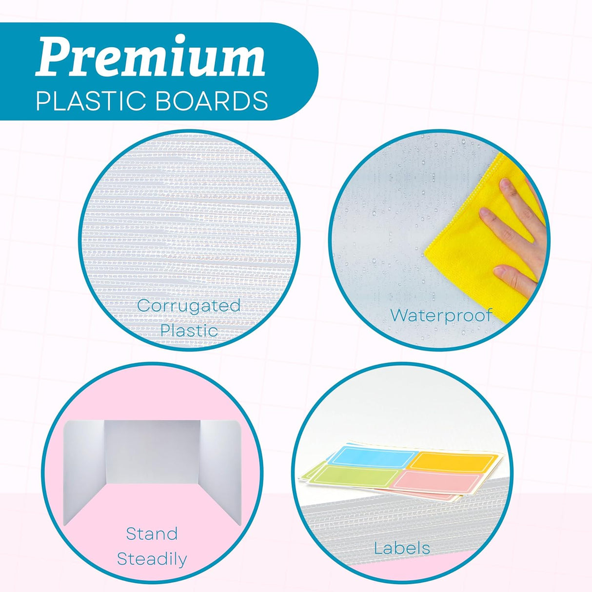 4E's Novelty Plastic Desk Dividers for Students 20 Pack