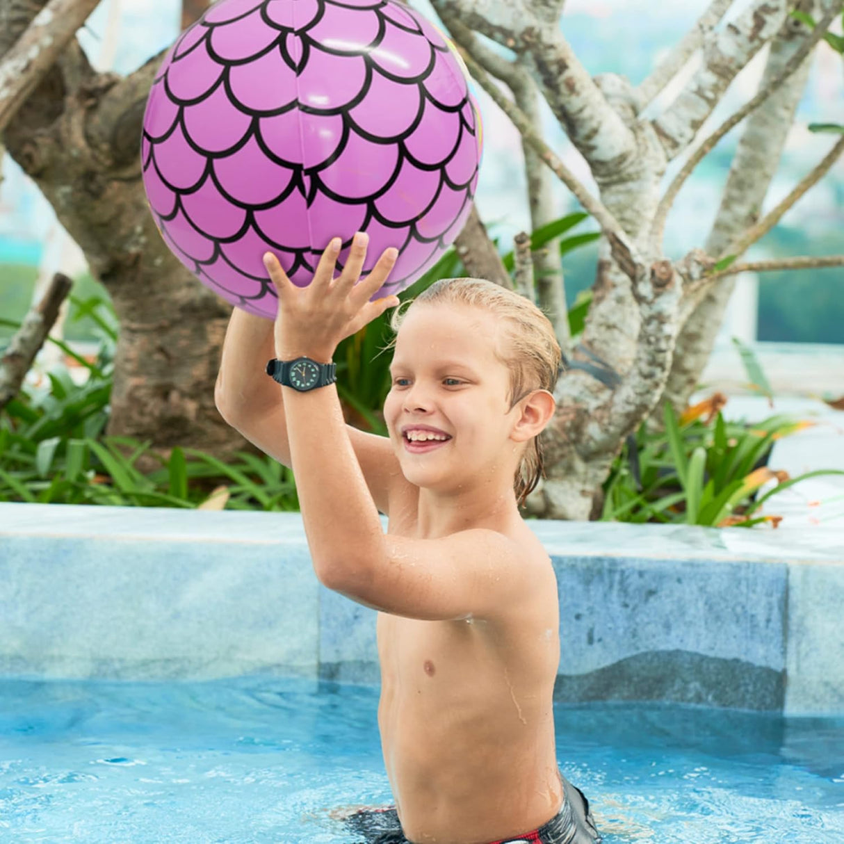 4E’s Novelty 4 Pack Mermaid Beach Balls – Pool Float Toys & Mermaid Party Fun