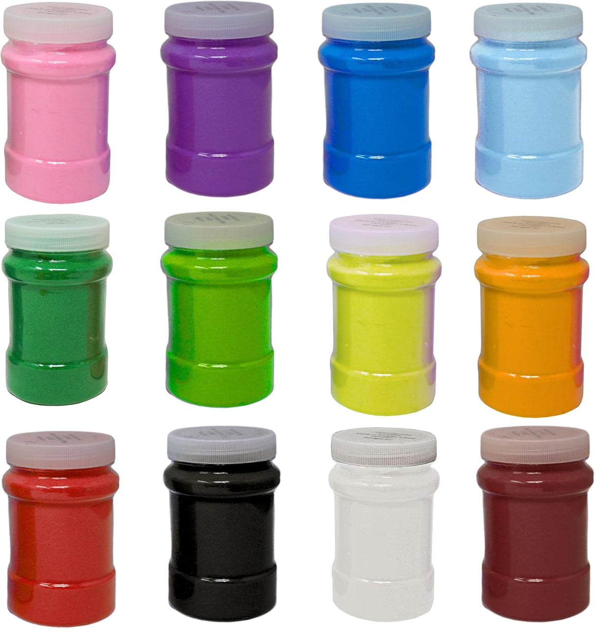 4E's Novelty 16.5 Pound Colored Sand for Crafts, 12 Sand Art Colors