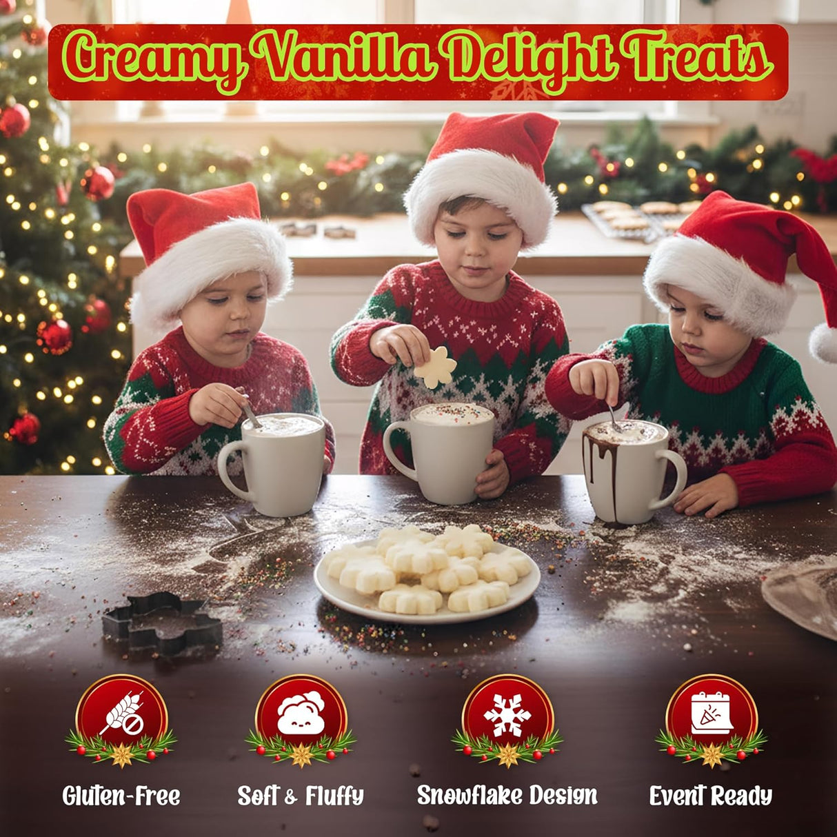 4E’s Novelty 15 Count Snowflake Marshmallows Hot Cocoa Toppers