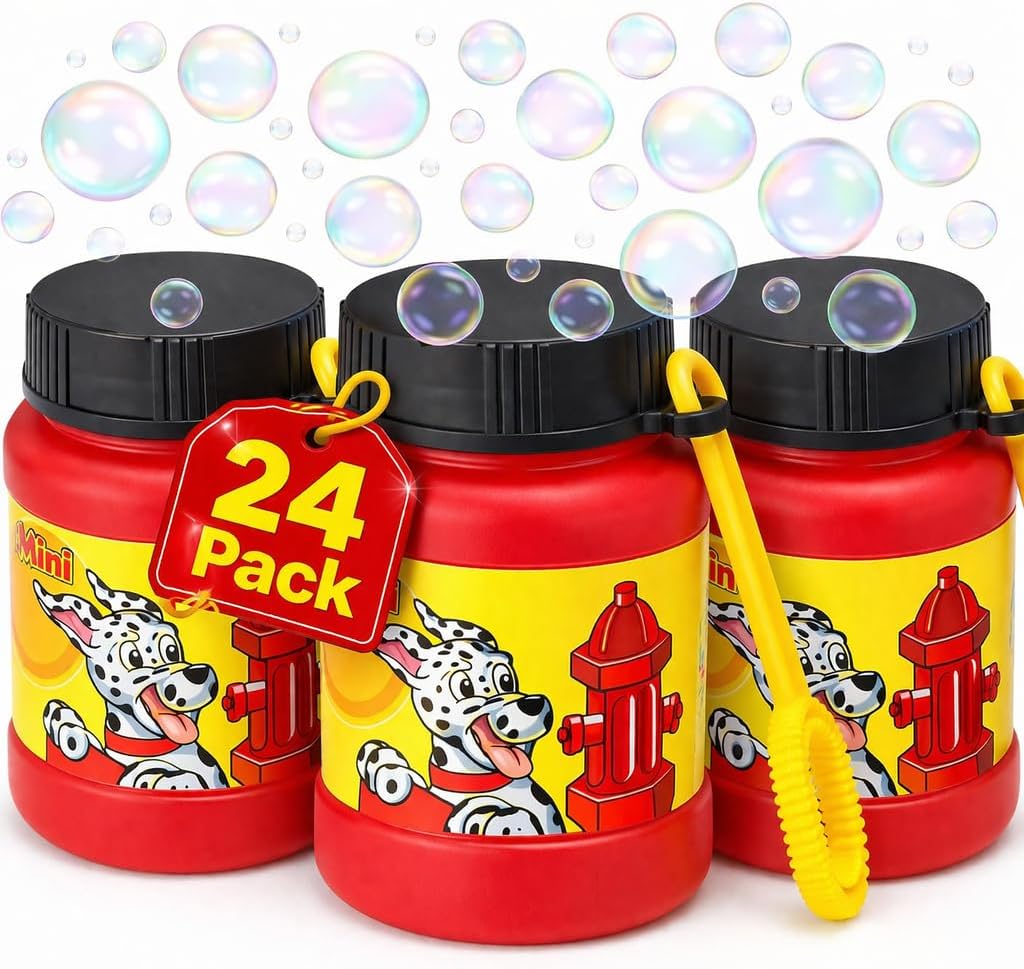 4E’s Novelty 24 Mini Bubbles Bulk – Dog Themed Party Favors for Kids Goodie Bags