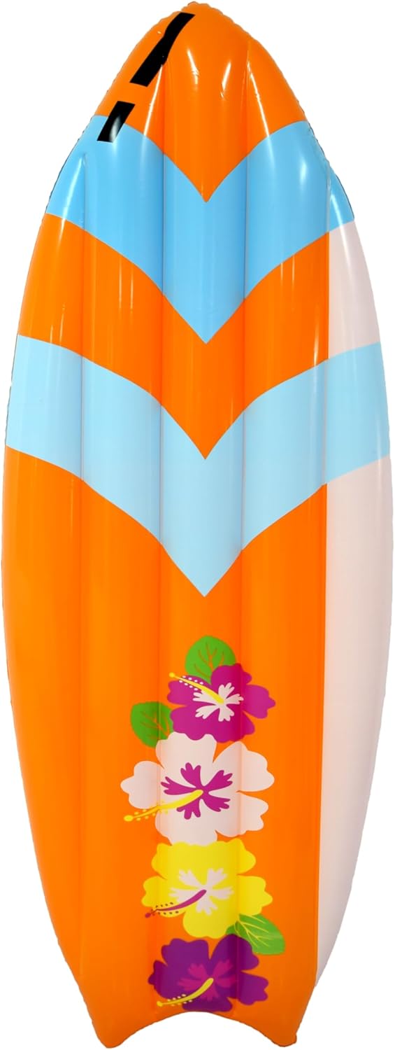 4E's Novelty Inflatable Surfboard for Kids, Tanning pools for adults - Ideal pool game floaties for any party or event
