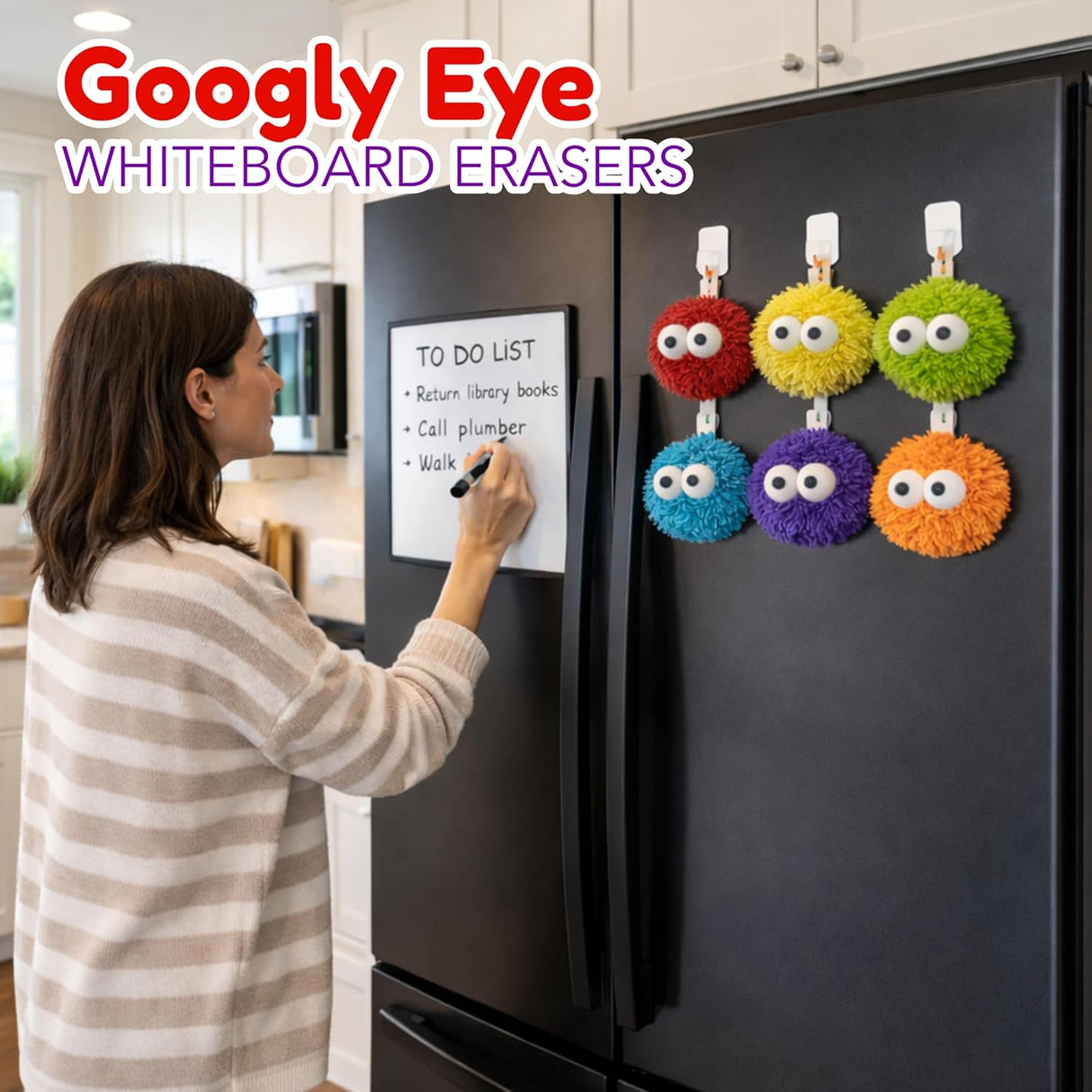 4E's Novelty 12 Pack Googly Eye Dry Erase Board Removals