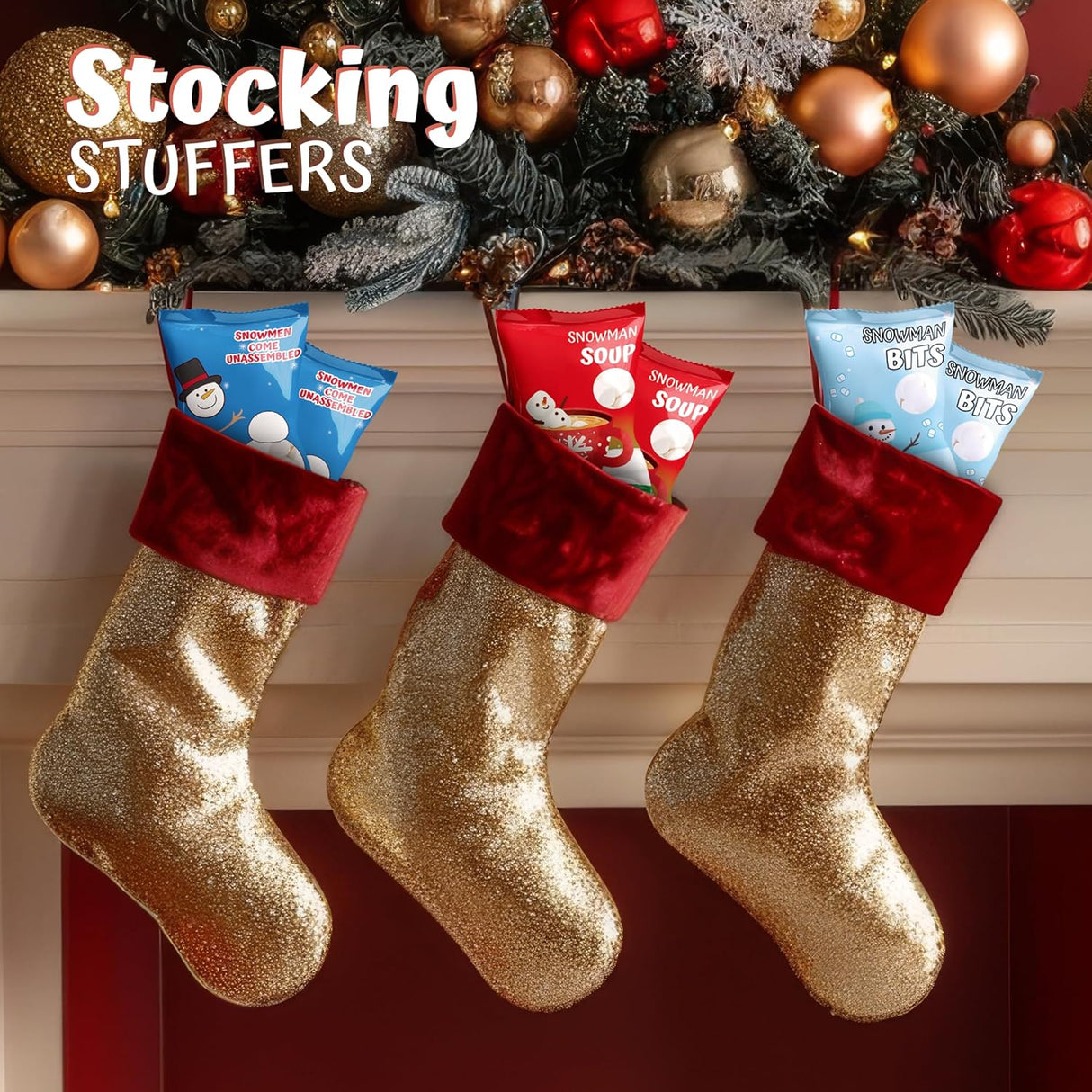 4E's Novelty 24 Packets 3 Assorted Mini Marshmallows - Individually Wrapped Marshmallows Packets for Hot Chocolate & Marshmallows Cocoa Toppers