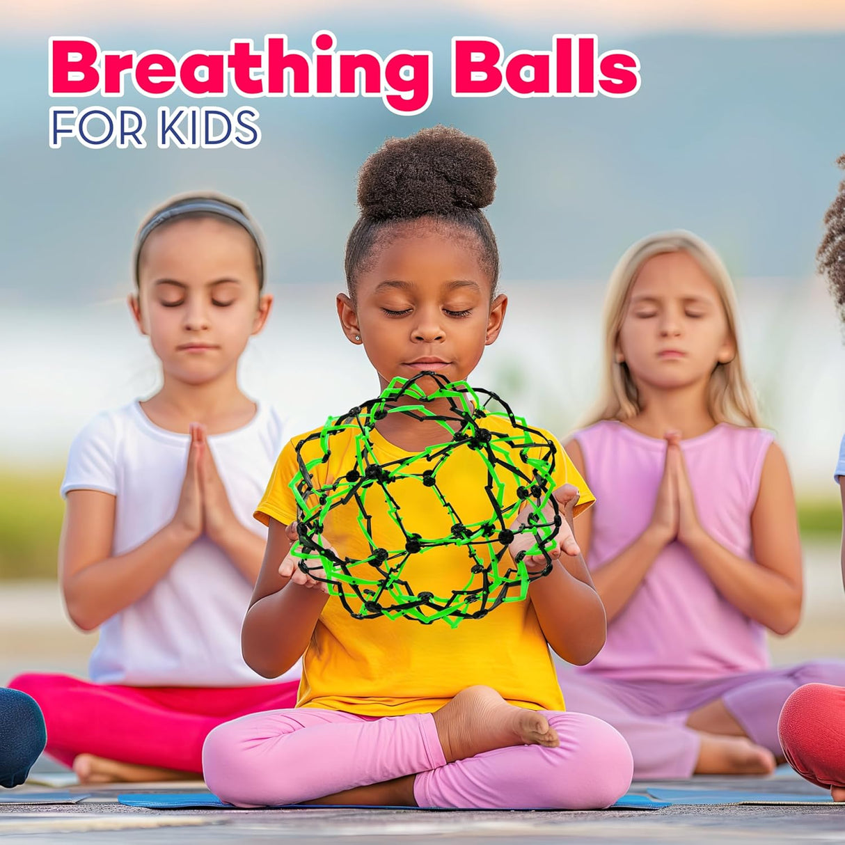 4E's Novelty 3 Pack Expandable Breathing Ball – Stress Relief Toy for Kids & Adults, Ideal for Yoga, ADHD, and Calm Down Corners