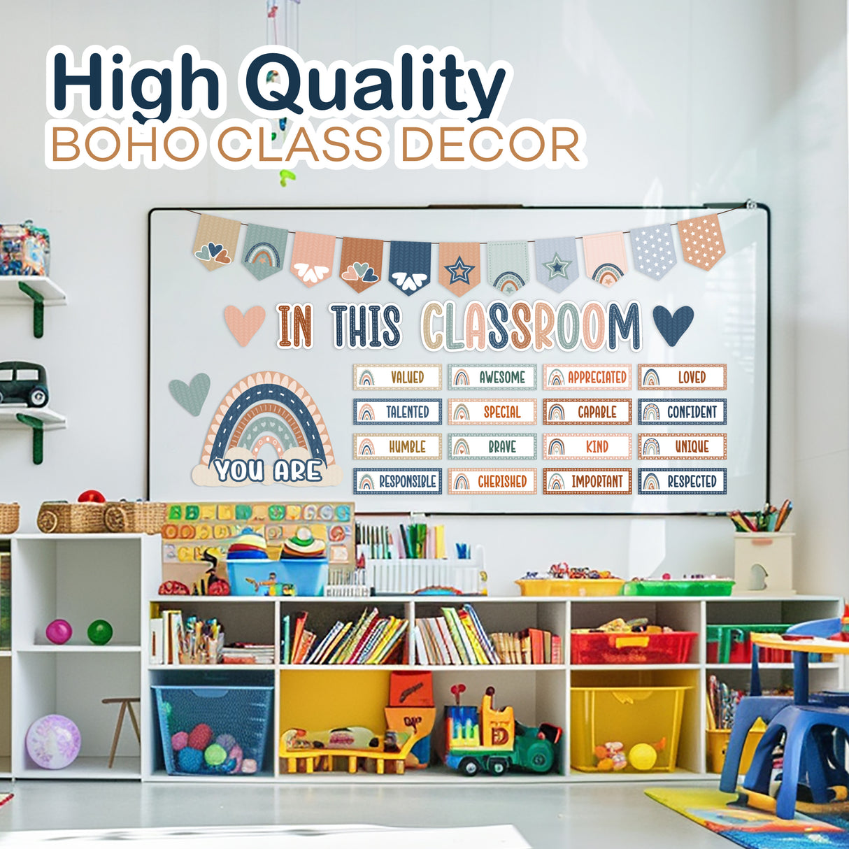 4E's Novelty “In This Classroom You Are” Boho Motivational Board