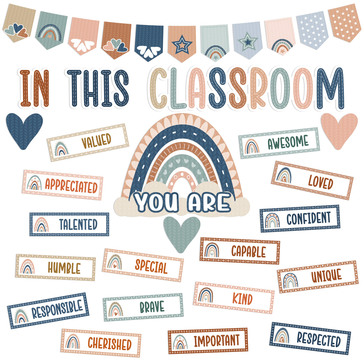 4E's Novelty “In This Classroom You Are” Boho Motivational Board