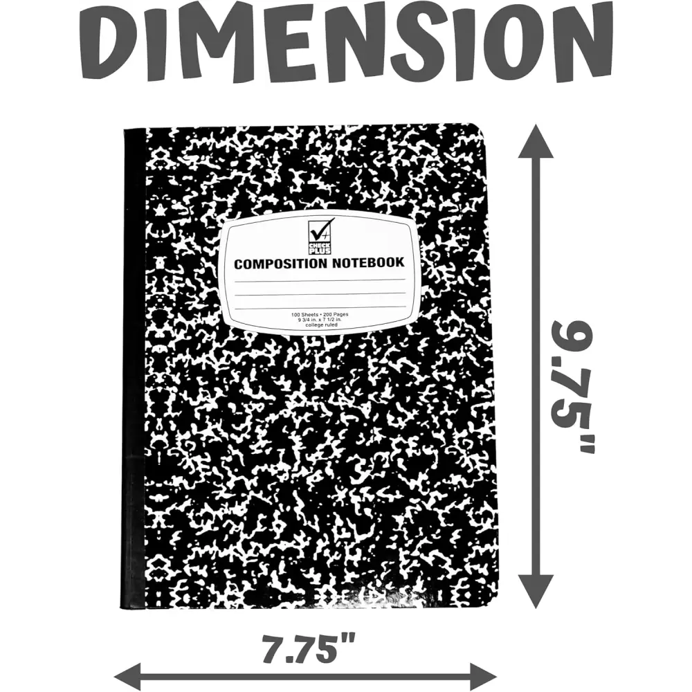 College Ruled Notebook - 4 pcs per pack - Composition Notebook for School Supplies Wide College Ruled Notebook Spiral