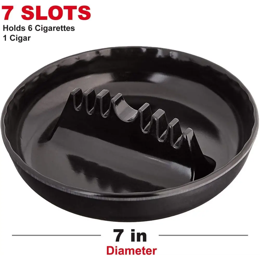 Escest Set of 4 Assorted Colors - Round Plastic Cigarette Cigar Ashtray Tabletop Ash Tray