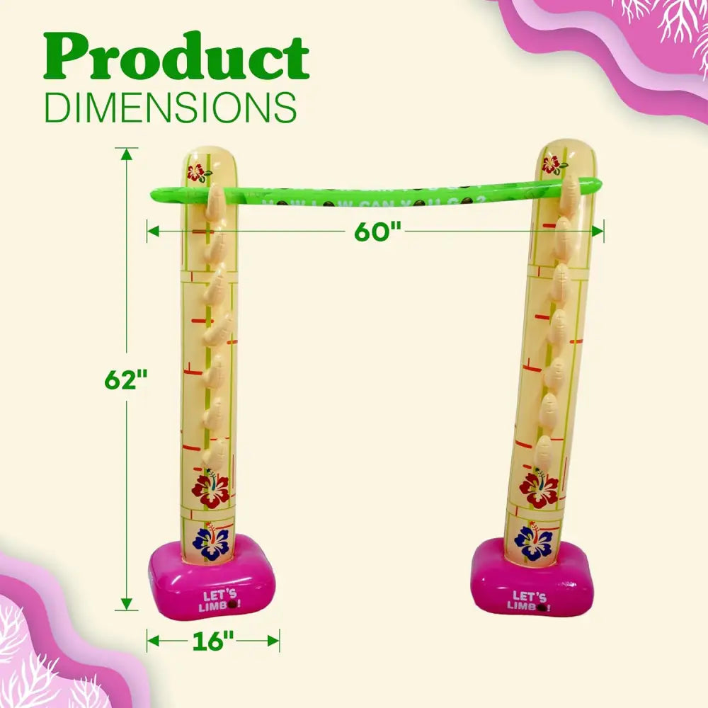 Lua Limbo Game Set Inflatable Limbo Sticks for Kids and Adults Pool Party and Picnic Family Fun Twister Game for All