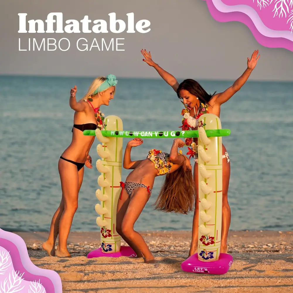 Lua Limbo Game Set Inflatable Limbo Sticks for Kids and Adults Pool Party and Picnic Family Fun Twister Game for All