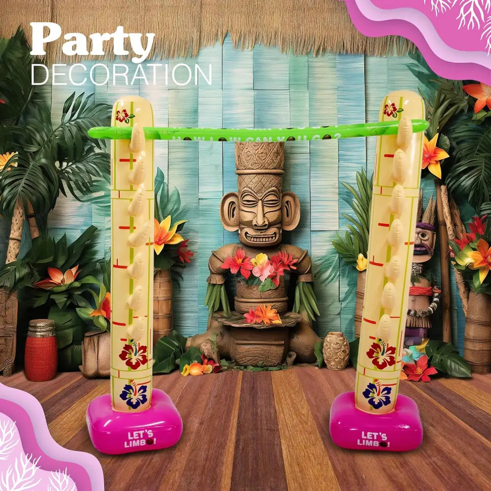 Lua Limbo Game Set Inflatable Limbo Sticks for Kids and Adults Pool Party and Picnic Family Fun Twister Game for All