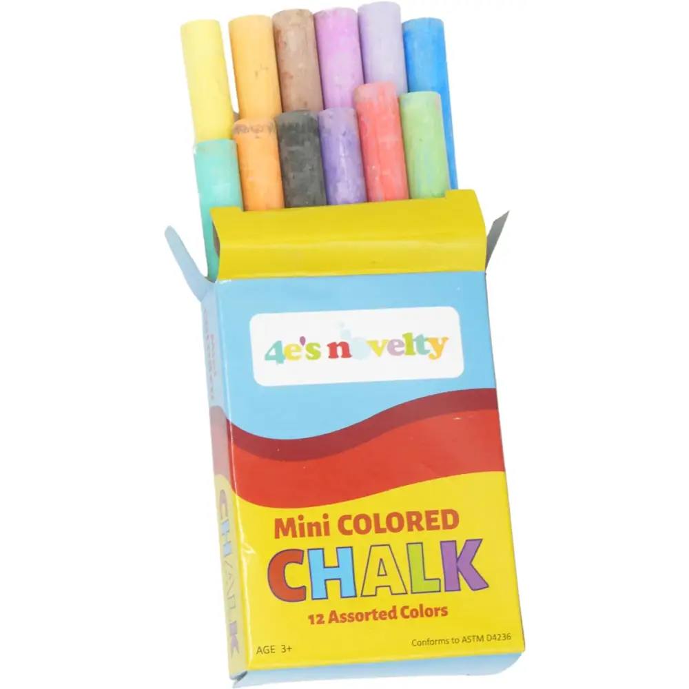 Mini Chalk Set - Sidewalk Chalks for Kids, Crayola Chalks Party Favors - 12 pcs per pack