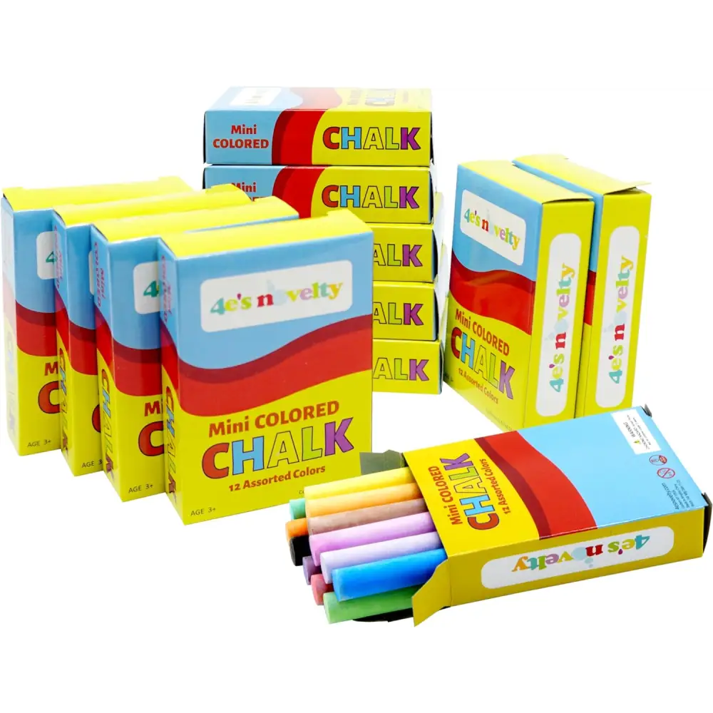 Mini Chalk Set - Sidewalk Chalks for Kids, Crayola Chalks Party Favors - 12 pcs per pack
