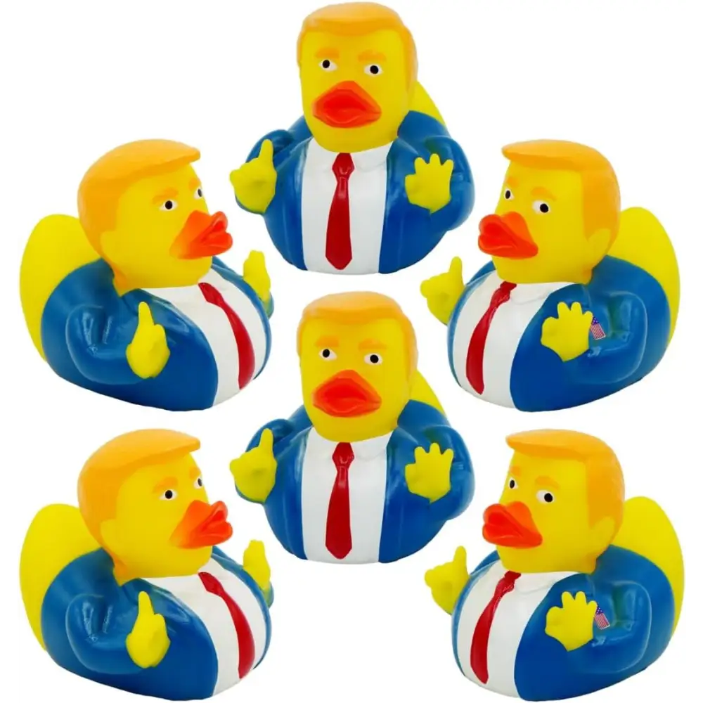 A unique and hilarious rubber ducks fun toy gift for Trump supporters, kids and adults