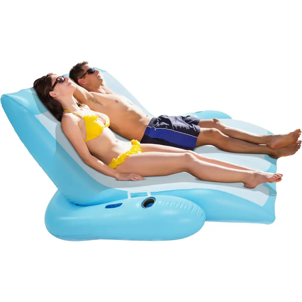 Two Person Inflatable Pool Recliner Great Lounge Floats for Adults and Kids