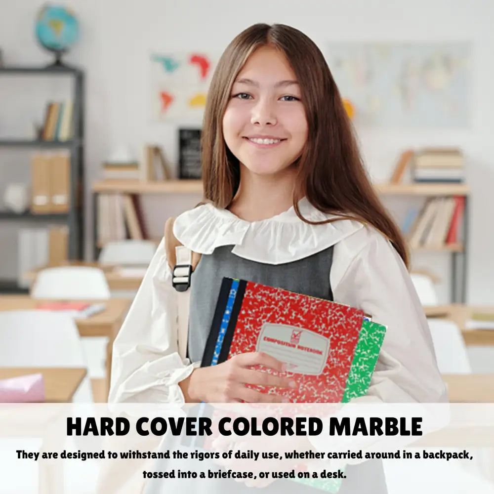 Wide Ruled Notebook: 6 pack 1-subject Composition Notebook for Kids and Adults Back-to-School Supplies and Office