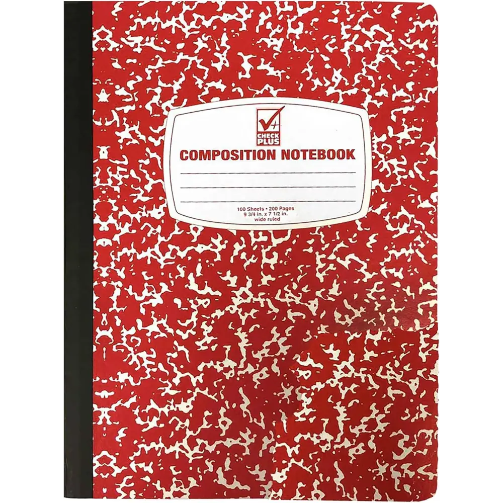 Wide Ruled Notebook Assorted Color Marble Composition Notebook Primary K-2 College Ruled - 3 pcs Notebooks for School